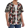 thumbnail image 2 of Wukai Roosters 2 Men's Casual Short-Sleeve Button Down Shirt,Cuban Shirts for Men,Mens Short Sleeve Dress Shirts-XX-Large, 2 of 5