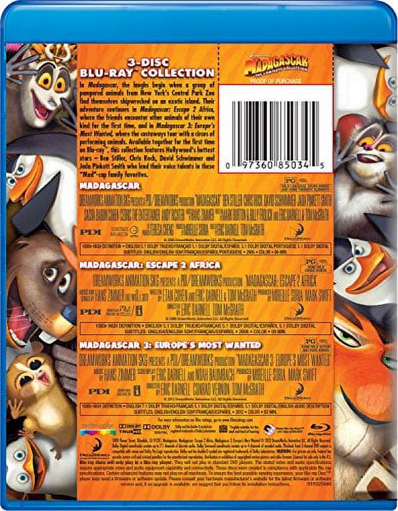 Madagascar: Complete Collection 1-3 (Blu-ray), Dreamworks Animated, Kids & Family - image 3 of 3
