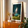 thumbnail image 2 of Cat on fancy cushion - Photography Cat Vintage Humor Retro Cocktail Animal Mid-Century Modern Oak Framed Wall Art Print 20 x 30 inches, 2 of 80