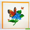 thumbnail image 3 of Monarch Butterfly on flower, quilling art greeting card for birthday, valentine's day, mother's day, anniversary, thank you, get well, 6" x 6", 3 of 10