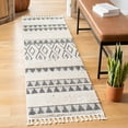 thumbnail image 2 of SAFAVIEH Marrakesh Bernadette Southwestern Polyester Area Rug, Ivory/Blue, 4' x 6', 2 of 10
