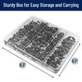 thumbnail image 4 of Bates- Cable Clips with Steel Nails, 360 pcs, Black, 4mm 5mm 6mm 8mm 10mm, Cord Clips for Wires on Wall, 4 of 10