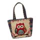 thumbnail image 4 of Bolsa de lona Bolsa de almuerzo Reutilizable Estilo vintage Estética con bolsillo interior Bolso de mano bordado para vacaciones Fiesta en la playa Yinane  bolso de mano de lona, 4 of 8