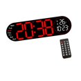 thumbnail image 1 of jifeng Digital Wall Clock Arabic Numerals LED Desktop Clock for Home Bedroom Office Red, 1 of 9