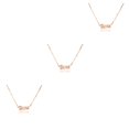 thumbnail image 2 of Collar de zodiaco Qarigey Vintage oro rosa Aries, 2 of 6