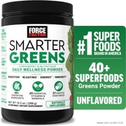 Force Factor Smarter Greens Daily Wellness Greens Powder for Gut Health and Energy, 30 Servings