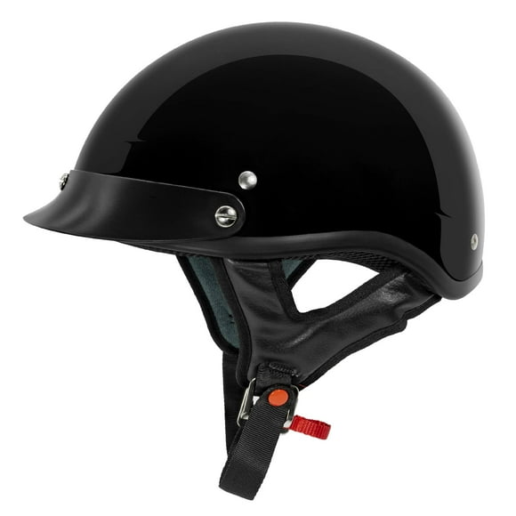 Casco de moto VCAN Cruiser Solid Gloss Black (grande)