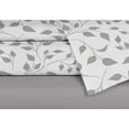 thumbnail image 2 of Safdie & Co. 3-piece Polyester Printed Solid Leaves Twin Sheet Set in Gray, 2 of 3