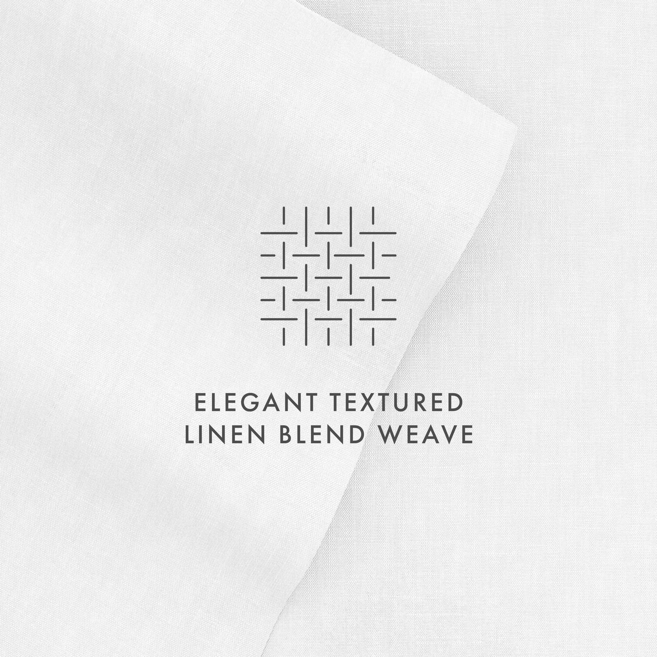 Noble Linens 4 Piece Linen Bamboo-Blend Bed Sheet Set, White, Twin