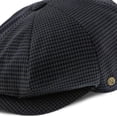thumbnail image 6 of Walrus Hats Oxford Navy Green Newsboy Cap – Classic 8 Panel Houndstooth Design, Polyester Fabric, Double Snap Brim, Grosgrain Sweatband, Lined Ivy Hat for Men, 6 of 7