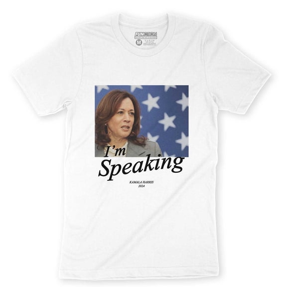 Function - Kamala Harris 'I'm Speaking' 2024 Men's White T-Shirt - Political Quote Graphic Tee Democrat Presidential Election
