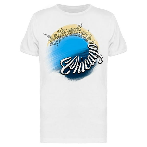 Chicago Travel  Sketch T-Shirt Men -Image by Shutterstock, Male 3X-Large