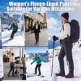 thumbnail image 4 of liyiyiyia Snow Ski Pants Women Fleece Lined Warm Pants for Winter Softshell Insulated Snowboard Pants for Hiking Outdoor Black, 4 of 7
