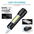 thumbnail image 1 of Flashlight Rechargeable  Bright LED Tactical Flashlight 3 Modes  Zoomable  Waterproof Pocket Flashlight for Pet Stains Detection, 1 of 8