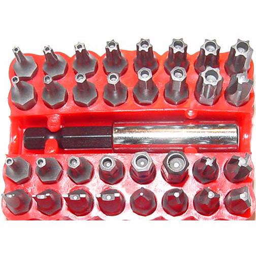 Screwdriver security bit set Clearance