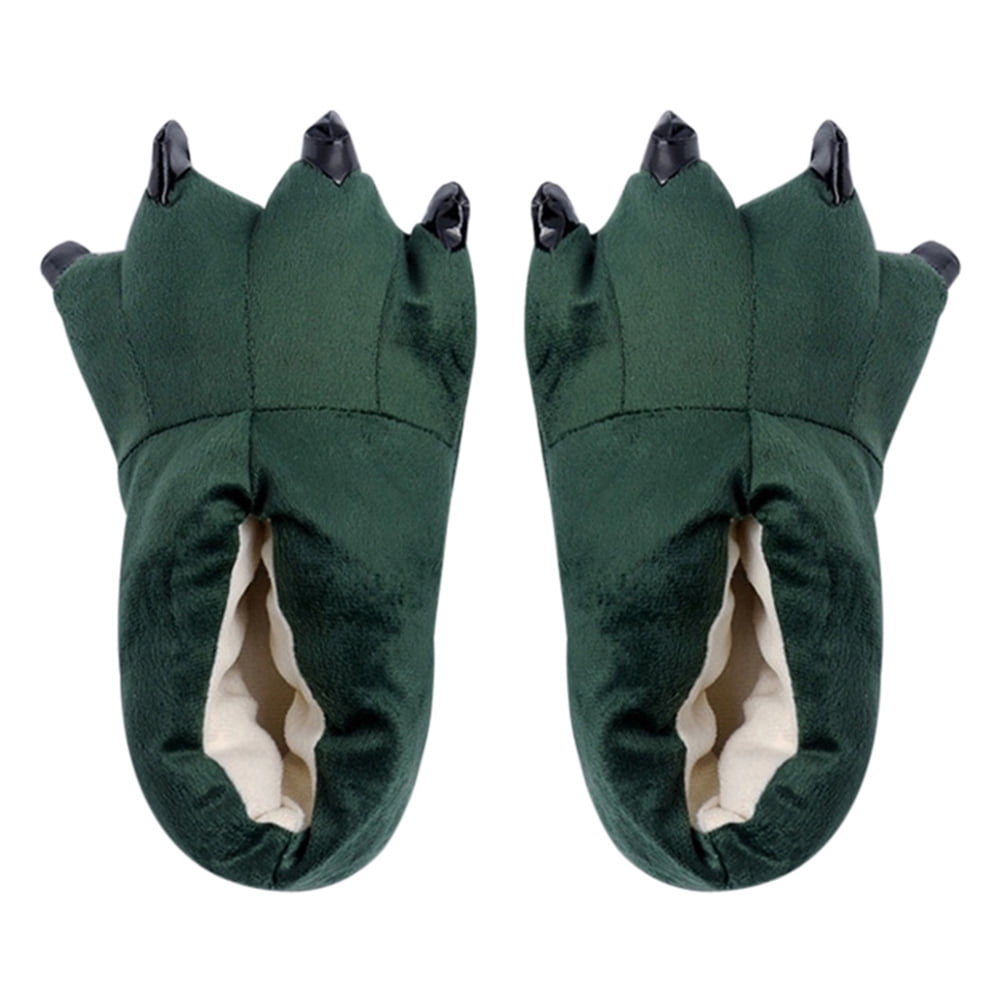 Adult Kids Monsters Feet Slippers Claw Dinosaur Paw Plush Fun Shoes Slippers New - Walmart.com