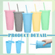 thumbnail image 5 of Vasos Reutilizables De 24 Oz Con Tapa Y Popote, 10 Piezas colores, 5 of 5