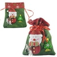 thumbnail image 2 of Maoww Christmas Drawstring Bags Packaging Snowman Three-dimensional Print Container Large Capacity Goodie Bag for Candy Birthday Party Snowman, 2 of 7