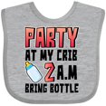 thumbnail image 3 of Inktastic Party at My Crib 2 A.m. Bring Bottle Baby Humor Boys or Girls Baby Bib, 3 of 4