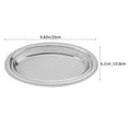 thumbnail image 2 of Raindrops  2 Pcs Plate Food Steel Platter Oval Serving Plates Tray Retro Decor Platters Silver, 2 of 8