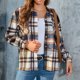 thumbnail image 4 of Puntoco Mujeres Autunm y Winter Plaid Impreso manga larga Turn-Down Collar Suit Cardigan Abrigo de lana tops Puntoco Puntoco-7484, 4 of 9