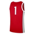 thumbnail image 3 of Men's Nike #1 Scarlet Ohio State Buckeyes Road Replica Jersey, 3 of 3