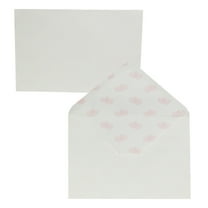 4 5/8" x 6 1/4" (A6 Size) Envelopes 25 Pack Thick Bright White Vellum Finish Lick and Stick Envelopes