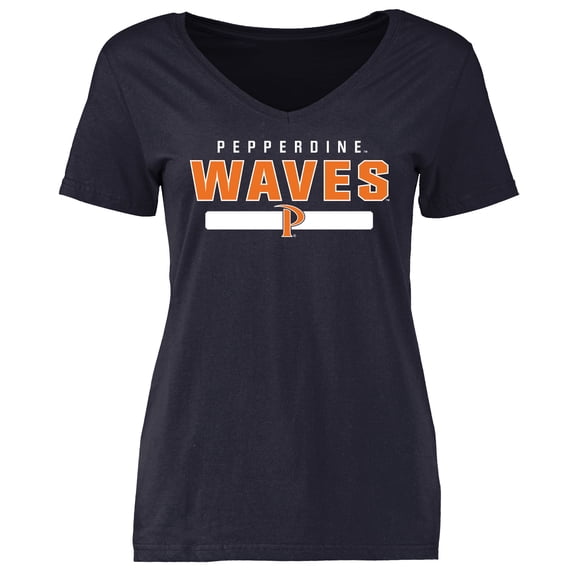 Women's Navy Pepperdine Waves Team Strong T-Shirt