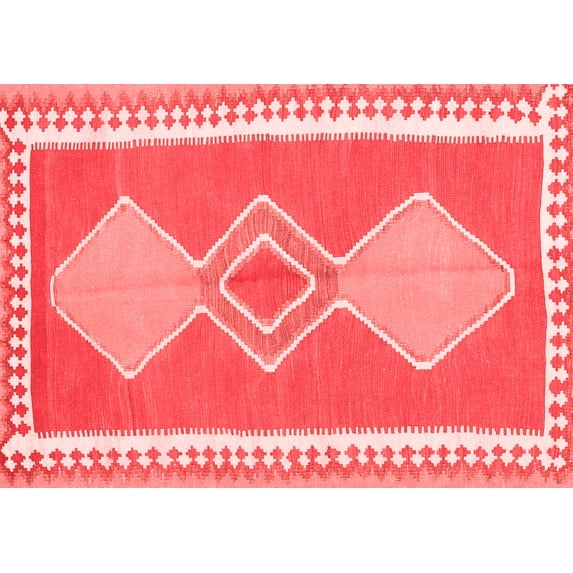 Ahgly Company Indoor Rectangle Oriental Red Traditional Area Rugs, 2' x 4'