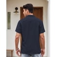 thumbnail image 5 of COOFANDY Men's Retro 50S Bowling Shirts Casual Button Down Short Sleeve Hawaiian Shirts, 5 of 6