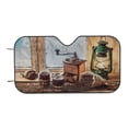 thumbnail image 7 of Balery Oil Lamp Coffee Beans Windshield Sun Shade, Car Front Window Sunshade Cover ,Automotive Interior Portected Blocks Uv Rays For Car Pickup Truck Suv Accessories- Medium, 7 of 7