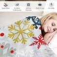 thumbnail image 3 of Nawypu Christmas Throw Blanket Winter Snowflakes Holiday Blankets and Throws Super Soft  Blanket Warm and Cozy Throws for Winter Bedding, Couch and Sofa(Red/Grey Snowflake), 3 of 6