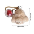 thumbnail image 2 of E Soft Bunny Pom Pom Charm For Car Key Chain With Everlasting Flower Size 10Cm Polyester Build, 2 of 6