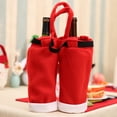 thumbnail image 2 of Bolsa De Botella De Navidad Funcional Bolsa De Vino Gruesa Cubierta De Botella De Vino De Tela Bolsa De Asas De Botella De Vino Linda Bolsa De Asas Decorativa Portador Para Regalos De Navidad Monstrate HA019011-00, 2 of 7