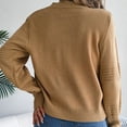 thumbnail image 2 of Vedolay Women's Sweaters Womens Oversized Casual Crew Neck Long Sleeve Lightweight Knit Sweater,Khaki S, 2 of 4