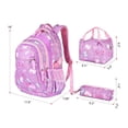 thumbnail image 4 of PENGXAING 3Pcs Primary School Bookbag Girls Bookbag  Kids School Backpack Sets  Light Blue, 4 of 4