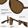 thumbnail image 5 of Fozono Classic Retro Aviator Sunglasses for Men and Women, UV Protection, 5 of 5