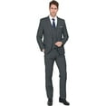 thumbnail image 4 of MAGE MALE Men's 3 Pieces Suit Elegant Solid One Button Slim Fit Single Breasted Party Blazer Vest Pants Set, 4 of 6