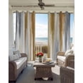 thumbnail image 4 of Brown Gray Blackout Curtains 39 Inches Long for Bedroom, Vintage Abstract White Ombre Texture Thermal Insulated Room Darkening Black Out Window Curtain Panels Grommet Drapes for Living Room, 4 of 8