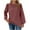 Red, variant on Womens Waffle Knit Sweaters Long Sleeve Blouse Solid Color Tunic Shirts Hollow Out Sleeve Tops Crew Neck Loose Tops