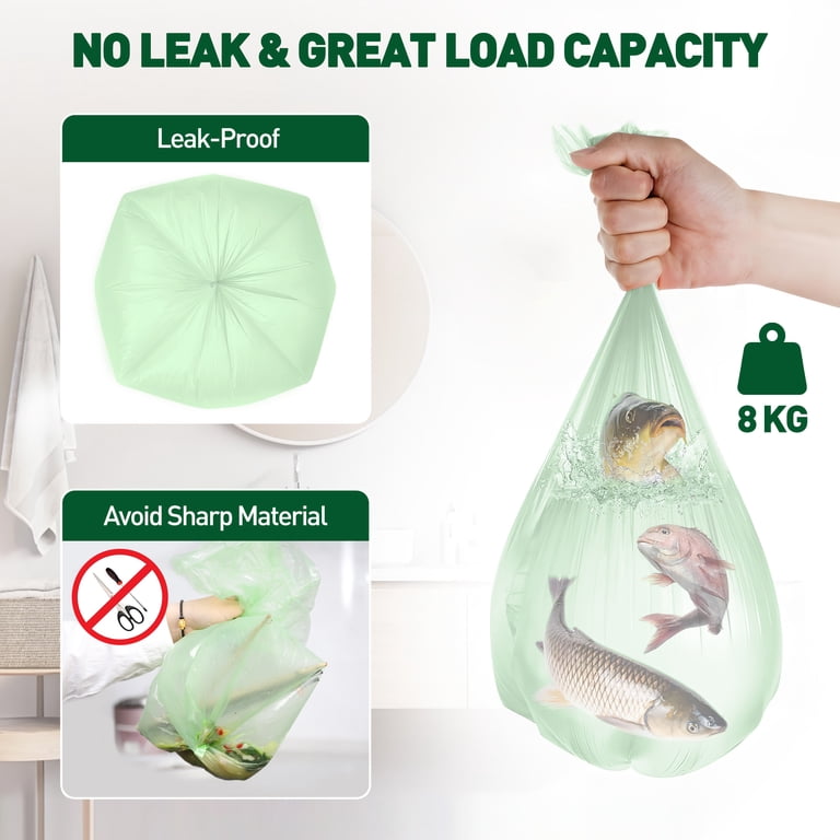 Cshidworld Biodegradable Trash Bags, 4-6 Gallon, 100 Count photo 6