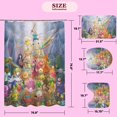 thumbnail image 2 of Juego de 4 cortinas de ducha de Adventure Time con alfombra antideslizante, tapa de inodoro y alfombrilla de baño absorbente en forma de U, cortinas de ducha de tela duraderas e impermeables con 12, 2 of 5