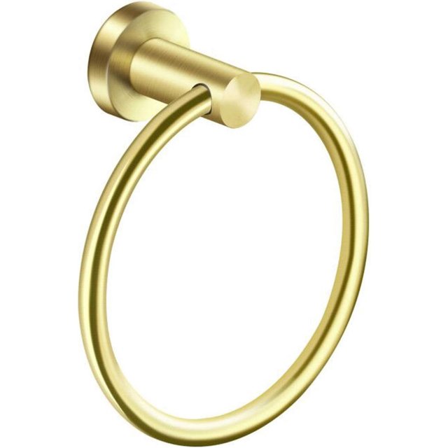 Toallero de aro negro para baño Toallero de pared Herrajes para baño Toallero redondo simple SUS 304 Acero inoxidable