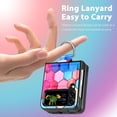 thumbnail image 3 of For Samsung Galaxy Z Flip 4 Case Luxury PU Leather Colorful Shockproof Ring Holder Portable Protective Cover, 3 of 9