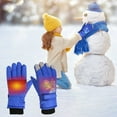 thumbnail image 3 of Sunshinehomely Kids Snow Gloves Blue Waterproof Windproof Skiing Gloves for Kids Winter Ski Gloves Warm Mittens for Boys and Girls Ages 5-9, 3 of 6