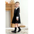 thumbnail image 3 of Younger Tree Toddler Baby Girl Black Dress Kid Halloween Sister Matching Outfits TuTu Dress for 3 Months-7T, 3 of 8