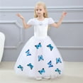 thumbnail image 1 of Girls Princess Dress with Butterflies 5 Layers Fancy Dress Up Costume, 1 of 5