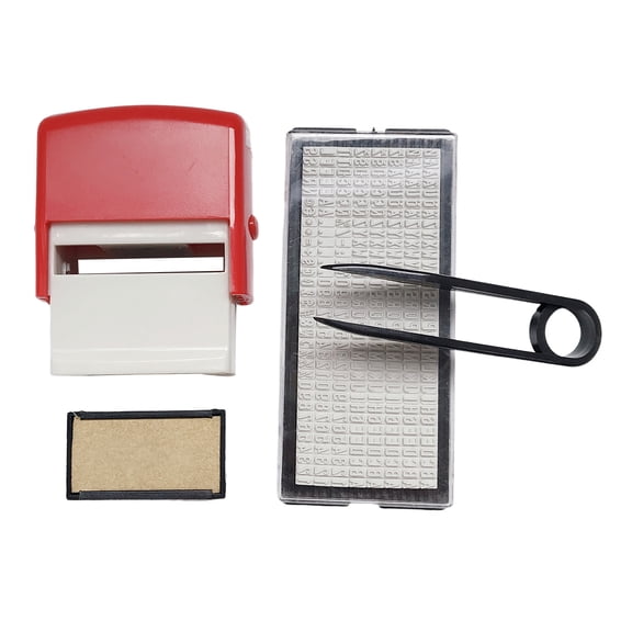 Customizable Mini Self-Inking Rubber Stamp Set for Business Address Name Number Letters Crafts Printing Rubber Stamp