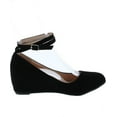 thumbnail image 6 of Chase & Chloe Womens BOBBY-12 Round Toe Med Low Heel Wedge Pump, 6 of 7