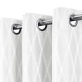 thumbnail image 3 of Pair Victoria 100% Blackout Curtain Panels Jacquard Thermal Insulated ( Set Of 2)- 108X108 - White, 3 of 7